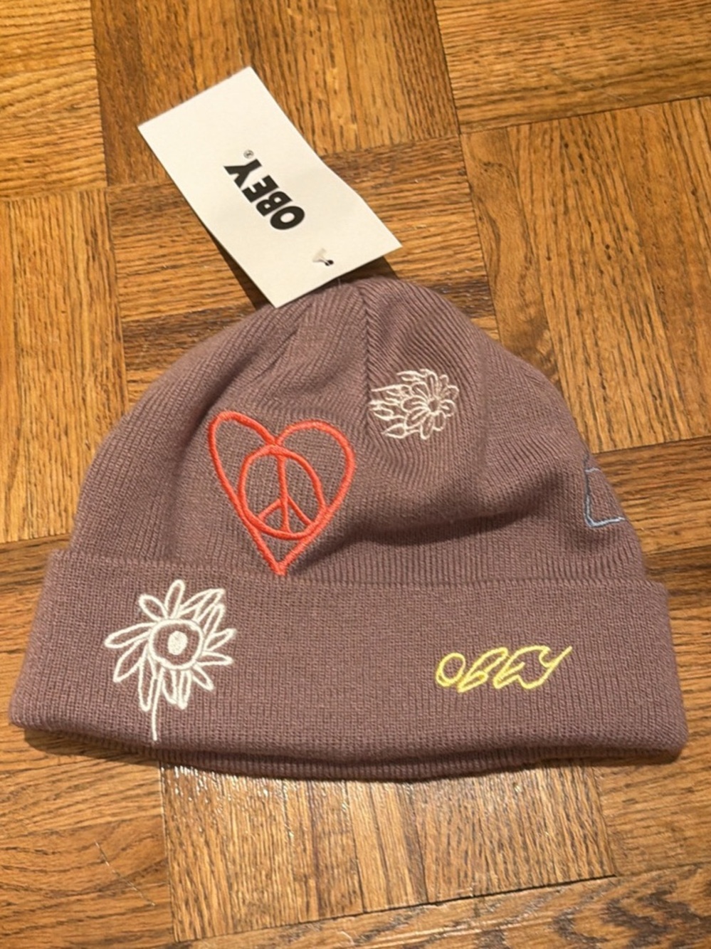 Yeji OBEY embroidered toque